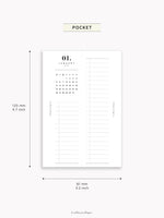 M118_2026 | 2026 Half-Page Calendar, Monthly Task list