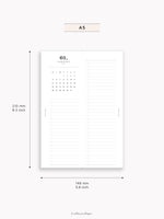 M118_2026 | 2026 Half-Page Calendar, Monthly Task list