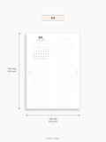 M118_2026 | 2026 Half-Page Calendar, Monthly Task list
