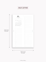 M118_2026 | 2026 Half-Page Calendar, Monthly Task list