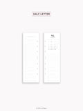 M118_2026 | 2026 Half-Page Calendar, Monthly Task list