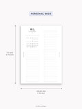 M118_2026 | 2026 Half-Page Calendar, Monthly Task list