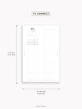 M118_2027 | 2027 Half-Page Calendar, Monthly Task list