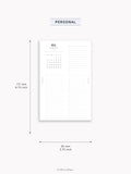 M118_2027 | 2027 Half-Page Calendar, Monthly Task list