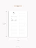 M118_2027 | 2027 Half-Page Calendar, Monthly Task list