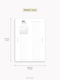 M118_2027 | 2027 Half-Page Calendar, Monthly Task list