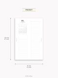 M118_2027 | 2027 Half-Page Calendar, Monthly Task list