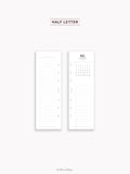 M118_2027 | 2027 Half-Page Calendar, Monthly Task list