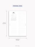 M118_2027 | 2027 Half-Page Calendar, Monthly Task list