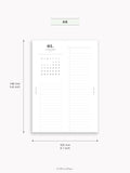 M118_2027 | 2027 Half-Page Calendar, Monthly Task list