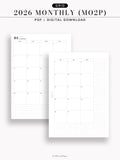 M122_G_2026 | 2026 Dated Monthly, MO2P, Grid