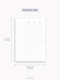 M128 | Monthly Planner, MO2P, Gird