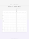 W125 | Folding Weekly Schedule