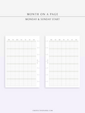 M123_G | Monthly Planner, MO1P, Grid