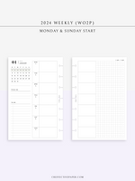 W108_GX_WO2P_2024 | 2024 Weekly Planner, Blank