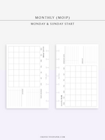 M125 | Horizontal Monthly Planner, MO1P