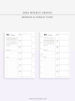 W108_GX_WO1P_2024 | 2024 Weekly Planner, Blank