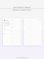 W108_G_WO2P_2024 | 2024 Weekly Planner, Grid
