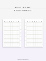 M123_L | Monthly Planner, MO1P, Lined