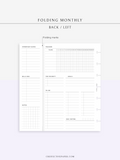 M124 | Folding Monthly Planner