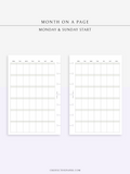 M123_B | Monthly Planner, MO1P, Blank