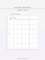 M124 | Folding Monthly Planner