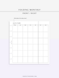 M124 | Folding Monthly Planner