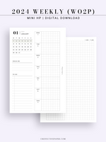 W108_G_WO2P_2024 | 2024 Weekly Planner, Grid