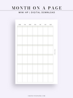 M123_B | Monthly Planner, MO1P, Blank