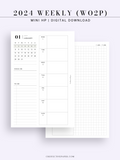 W108_GX_WO2P_2024 | 2024 Weekly Planner, Blank