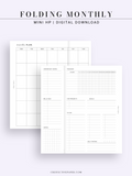 M124 | Folding Monthly Planner