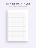 M123_G | Monthly Planner, MO1P, Grid