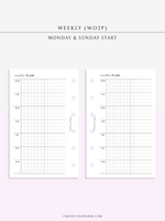 W126_WO1P | Weekly Planner, Week on a Page