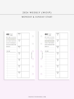 W108_GX_WO1P_2024 | 2024 Weekly Planner, Blank