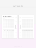 N121-6 | Vitamins & Supplements Tracker, Medication Log Template