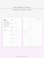 W108_G_WO2P_2024 | 2024 Weekly Planner, Grid