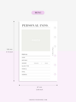 N113 | Personal Information & Medical Log Template