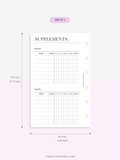 N121-6 | Vitamins & Supplements Tracker, Medication Log Template