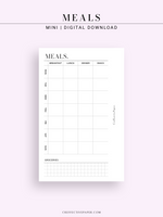 N121-4 | Meal Prep Plan Template, Groceries Shopping List