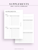 N121-6 | Vitamins & Supplements Tracker, Medication Log Template