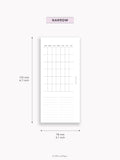 M116 | Basic Monthly Planner Inserts, Bullet Journal Template, MO2P