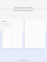 W108_G_WO2P_2024 | 2024 Weekly Planner, Grid
