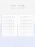 M123_G | Monthly Planner, MO1P, Grid