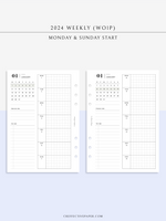 W108_G_WO1P_2024 | 2024 Weekly Planner, Grid