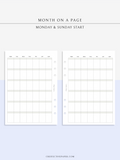 M123_B | Monthly Planner, MO1P, Blank