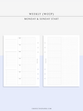 W108_G_WO2P | Weekly Planner, WO2P, Grid