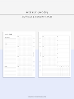 W128 | Weekly Planner, WO2P