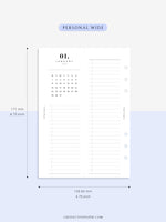 M118_2024 | 2024 Half-Page Calendar, Monthly Task list