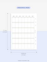 M123_B | Monthly Planner, MO1P, Blank