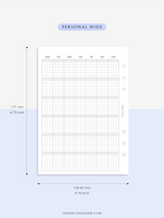 M123_G | Monthly Planner, MO1P, Grid